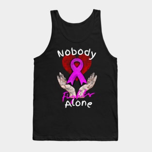 Nobody Fights Alone Breast Cancer Support Tank Top